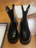 达芙妮官方马丁靴女2025秋冬新款粗跟法式气质短靴女经典切尔西靴子女 百搭黑色【主图款】 36 (230mm) 实拍图