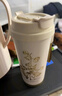 富光拾喜（FUGURNG BESTJOY）保温杯咖啡杯男女士陶瓷内胆随行杯学生吸管水杯子 白铃兰520ml 实拍图