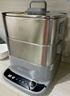 美的（Midea）锁嫩舱mini电蒸锅 多功能家用电锅蒸包子锅电热锅煮蛋器蒸炖锅0涂层不锈钢双层蒸笼ZGC2818X99 实拍图
