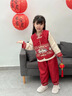 班喜迪儿童汉服套装秋冬装女宝宝婴儿周岁礼服男童冬季国风唐装拜年衣服 红色 100 晒单实拍图