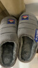 大嘴猴（paul frank）棉拖鞋男士秋冬季室内家居拖鞋毛绒保暖厚底棉鞋男款深灰290PF607 实拍图