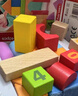 Hape(德国)儿童积木玩具桶装80粒进口山毛榉数字字母生日礼物E8402 实拍图