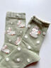 caramella秋冬季森系少女中筒袜新疆棉袜舒适可爱动物花卉女生袜子 实拍图