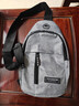 【运动胸包】跑步包男休闲斜挎包手机包防泼水健身包男女通用 灰色 实拍图