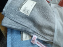 洁丽雅（Grace）纯棉5A抗菌毛巾男女士洗澡毛巾2条装吸水速干洗脸巾裹巾 深蓝+灰 实拍图