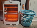 美的（Midea）小太阳取暖器家用节能电暖器台式电热器暖气机办公室烤火炉暖脚器暗光防烫远红外电暖气 【倾倒断电 过热保护 白色】 机械式 NS8-15D 台式 实拍图