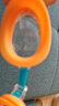 速比涛（Speedo）海洋Q队安全柔软儿童习泳泳镜防雾防晒快速调节 橘色/绿色 实拍图