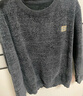 一体绒高级感圆领毛衣男士装秋冬季款加绒加厚保暖打底针织衫衣服 深灰色 XL 实拍图