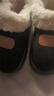 男女同款冬季2025年新款厚底雪地靴加绒加厚保暖棉鞋百搭外穿棉拖 6609棉鞋-黑色 38 -39适合37-38 实拍图