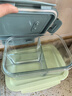创得 耐热玻璃保鲜盒 微波炉饭盒 冰箱收纳便当碗餐盒 加高3隔1020ml 实拍图