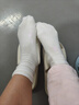 蕉内（Bananain）银皮301S袜子女士新疆精梳棉7A抗菌防臭透气船袜短中长筒秋冬5双 [中筒]白白白白白 5双 均码 实拍图