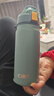 希乐保温杯316不锈钢高颜值男女士户外健身运动双饮弹跳杯栗子绿600ml 实拍图