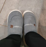 洁丽雅棉拖鞋男士秋冬季室内居家用防滑加绒保暖耐磨厚底踩屎感毛拖鞋女 灰色 42-43 （适合41-42码) 实拍图