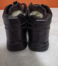 卡帝乐鳄鱼（CARTELO）头层牛皮加绒棉靴冬季加厚保暖羊毛雪地靴男高帮棉鞋9322黑色42 实拍图