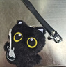 搭啵兔大眼黑猫挂件朋克风小黑猫毛绒钥匙扣包包挂件摇滚小猫节日小礼物 朋克大眼猫12cm-带钥匙扣 实拍图