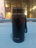 316不锈钢保温杯男女户外便携大容量泡茶水杯子商务提绳车载水壶 黑色800ml 实拍图
