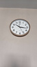 康巴丝（Compas）挂钟客厅静音简约客厅石英钟表挂墙时钟 c2855 金色 26cm直径 实拍图