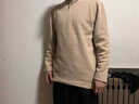 恒源祥秋冬季加绒加厚卫衣男士半拉链立领保暖长袖T恤内搭打底衫上衣潮 卡其色 M 实拍图