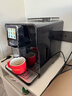 德颐（DEYI）DE-320触摸彩屏全自动咖啡机/家用商用办公室/现磨豆一键意式美式花式咖啡自动奶泡自动清洗双锅炉 黑色 咖啡机+奶罐组合 实拍图