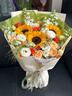 艾斯维娜鲜花速递向日葵混搭花束生日礼物全国同城配送 向日葵玫瑰混搭花束 实拍图