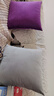 爱枕亿 水晶绒抱枕简约纯色时尚靠枕柔软毛绒沙发大码靠垫床头抱枕靠垫 紫色 50cm*50cm含芯(套子+芯子) 实拍图