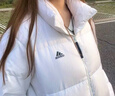 adidas 户外保暖鸭绒羽绒服男女同款秋冬阿迪达斯官方轻运动   白色(推荐选大一码)   M 实拍图
