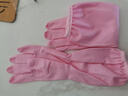 加厚丁腈乳胶皮手套厨房洗碗加长防水耐用乳胶束口家务清洁女夏季 1双-樱花粉/加厚耐用 送挂钩 小号 实拍图
