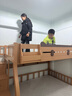 可颜上下铺床儿童床男孩女孩卡通高低床子母床双层床小户型实木上下床 柜梯款 上床宽130  下床宽150 实拍图
