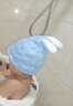 浴帽儿童擦头发毛巾包头干发巾女可爱卡通兔耳朵强吸水速干干发帽 蓝色 实拍图