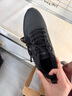 特步运动鞋男鞋跑步鞋冬季加绒皮面防水轻便减震休闲慢跑鞋棉鞋黑色 实拍图