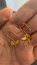 周生生黄金耳饰 足金叶子耳环一对女 三金首饰生日礼物40535E 计价3.4克 实拍图