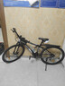 EG7山地自行车成人学生变速越野单车双减震赛车26寸青少年男女 辐条【加厚防滑轮-更安全】黑白 26寸21速【适合：160-180CM】 实拍图