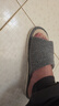 京东京造【汗脚福音】四季棉麻拖鞋 轻简舒适居家秋冬拖鞋男士款深灰44-45 实拍图