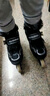 小状元 溜冰鞋成人轮滑鞋儿童可调码男女加厚合金支架旱冰鞋黑M码 实拍图