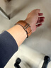 istrap适用苹果手表表带真皮牛皮apple watch手表带S11/10/9/8/7/6/SE男女士iWatch ultra2/3腕带 浅棕白线丨银色配件 44/45/46MM表盘【适用Watch 实拍图