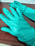 金钱花厨房洗碗家务洗衣服橡胶乳胶食品级胶皮防水刷碗丁晴手套加厚防滑 绿色丁晴家用防油耐酸碱一双 M码（均码） 实拍图