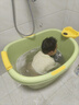 奔麦【送货到门】儿童泡澡桶沐浴桶洗澡盆宝宝洗澡桶婴儿游泳桶家用坐 【特大号】(0-15岁适用)绿 实拍图