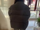 三彩【防水易打理】独醒2025冬季新款短款羽绒服90白鸭绒面包服F 大象灰 XL 170/92A 实拍图