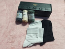 罗蒙（ROMON）袜子男士【100%纯棉10A抗菌】防臭袜秋冬季中筒商务5双男袜 实拍图