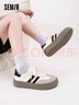 Semir女鞋德训鞋冬季休闲鞋运动鞋板鞋女SFYM233655 白色 37 实拍图