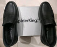 蜘蛛王男士皮鞋一脚蹬秋冬保暖休闲皮鞋真皮中老年爸爸 黑色（加绒) 41 实拍图