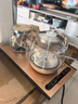 友家铺子（Biooner）全自动上水电热水壶烧水壶家用办公茶台一体机茶桌茶几嵌入式茶具套装 RY-09金色保温1L 实拍图