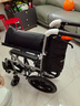 鱼跃(yuwell)手动轮椅车H056C铝合金软座便携可折叠老人手推小轻量化 实拍图