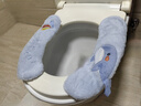 侑家良品 加厚马桶垫坐垫冬季粘扣式坐便垫保暖马桶圈垫贴 蓝色鲸鱼 实拍图