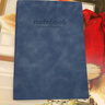 嘉然恒商务肤感羊巴皮笔记本本子A5加厚软皮面记事本文具高颜值办公用品工作日志会议记录本企业定制蓝色 实拍图