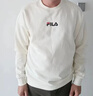 FILA 斐乐女装卫衣男女同款套头卫衣秋冬情侣款休闲加绒保暖长袖上衣 奶盐白-IV L 175/96A/L 实拍图