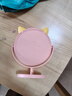 猫耳台式化妆镜梳妆台镜子高清桌面宿舍学生梳妆镜一体家用公主镜 粉色 实拍图