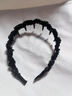 黑色高级感小香风缠绕串珠发箍女齿梳波浪高颅顶神器头箍发饰发卡 巴黎王妃发箍 1个 实拍图