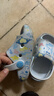巴布豆儿童拖鞋男童女童洞洞鞋沙滩鞋宝宝凉鞋幼儿凉拖夏季 浅兰新140码 实拍图