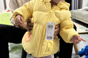 巴拉巴拉童装宝宝羽绒服冬季婴儿外套儿童上衣造型甜美萌男童女童 蛾黄31004 90 -充绒量66g 实拍图